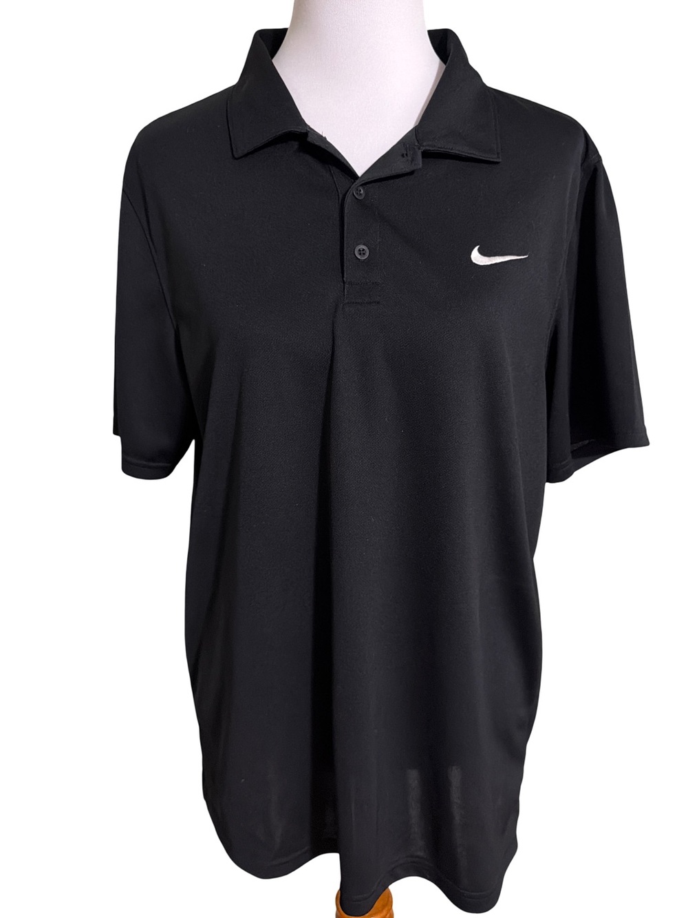 Nike Black Polo with White Swoosh